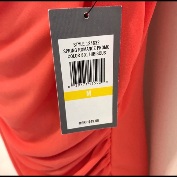 NWT CHAUS New York Hibiscus Color Blouse Size M - Picture 2 of 5